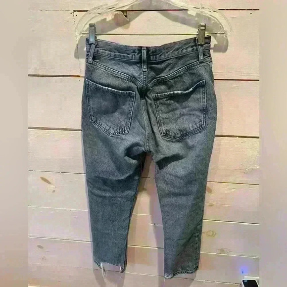 Agolde Riley jeans size 27, distressed, destroyed, EUC, denim - Picture 2 of 14